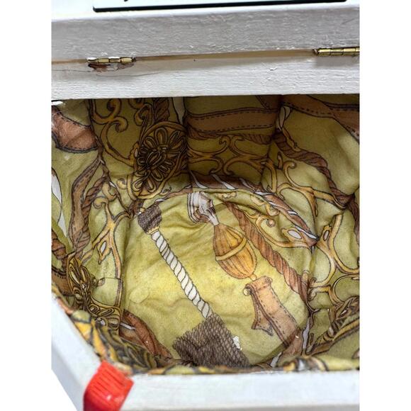 Vintage 70s Octagonal Wooden Homemade Purse - Picture 14 of 16